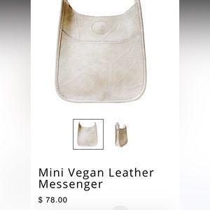Nwot Ahdorned Mini Vegan messenger and strap